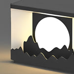 Mountain Scenery Design Waterproof LED Modern Solar Fence Post Lights - Lamp Outdoor