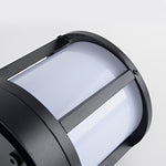 Cylindrical Aluminum LED Waterproof Black Outdoor Fence Post Lights - Lamp Outdoor