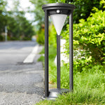 Adjustable Brightness LED Solar Path Lights Outdoor Black Modern Lawn Lamp - Lamp Outdoor