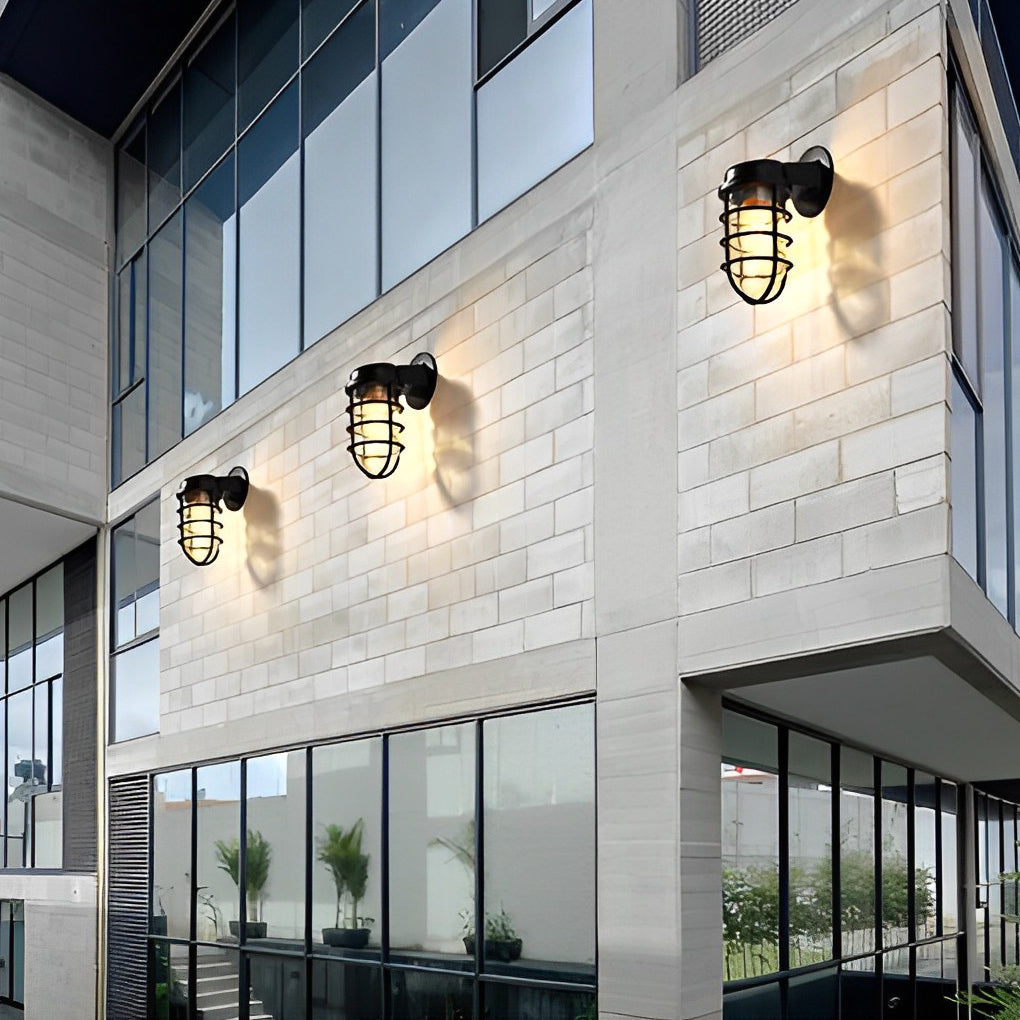 Retro Cage Shape LED 4w Waterproof American-style Outdoor Wall Lamp - Lamp Outdoor