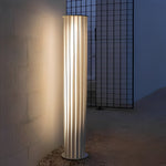 Twisted Metal Lantern LED Waterproof White Modern Solar Lawn Lights - Lamp Outdoor