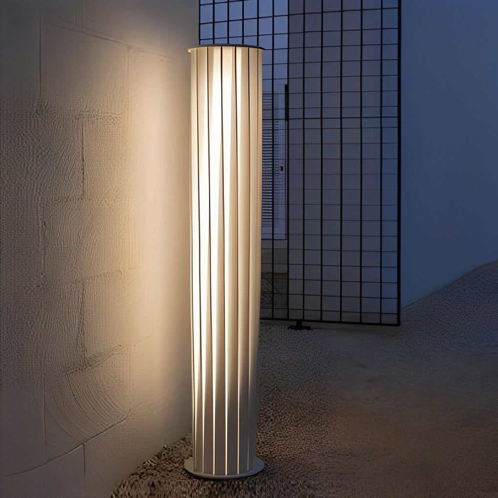 Twisted Metal Lantern LED Waterproof White Modern Solar Lawn Lights - Lamp Outdoor