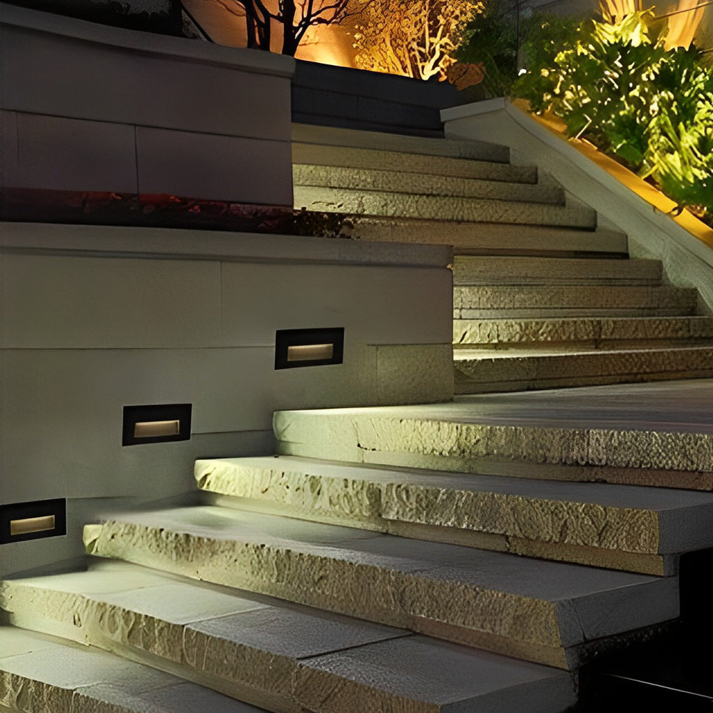 Visual Comfort Wall Recessed LED 3W Aluminum Modern Architectural Step Lights - Lamp Outdoor