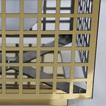 Artistic Gold Cuboid Pathway Bollard Lights with LED Solar or Hardwired Asian-Inspired Design - Lamp Outdoor