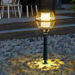 Modern Matte Black Solar Caged Lanterns - Lamp Outdoor