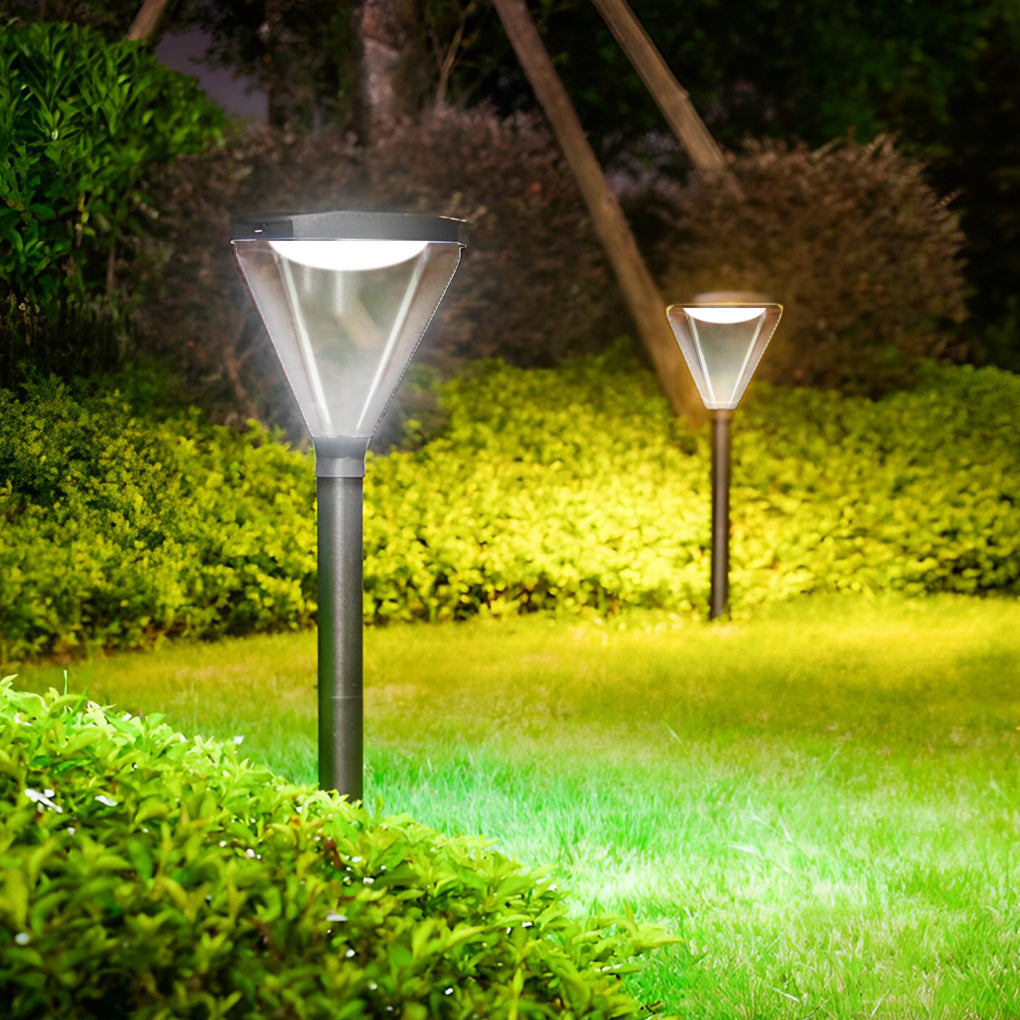 Adjustable Modern Black Solar LED Lawn Lamp with Intelligent Light Control - Lamp Outdoor