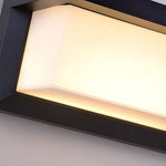 Rectangle Waterproof Light Control Induction Black Modern Solar Sconces - Lamp Outdoor