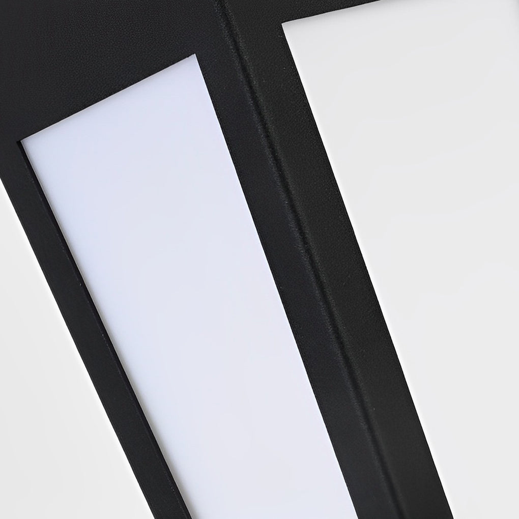 Waterproof Intelligent Metal LED Black Modern Solar Outdoor Wall Light - Lamp Outdoor