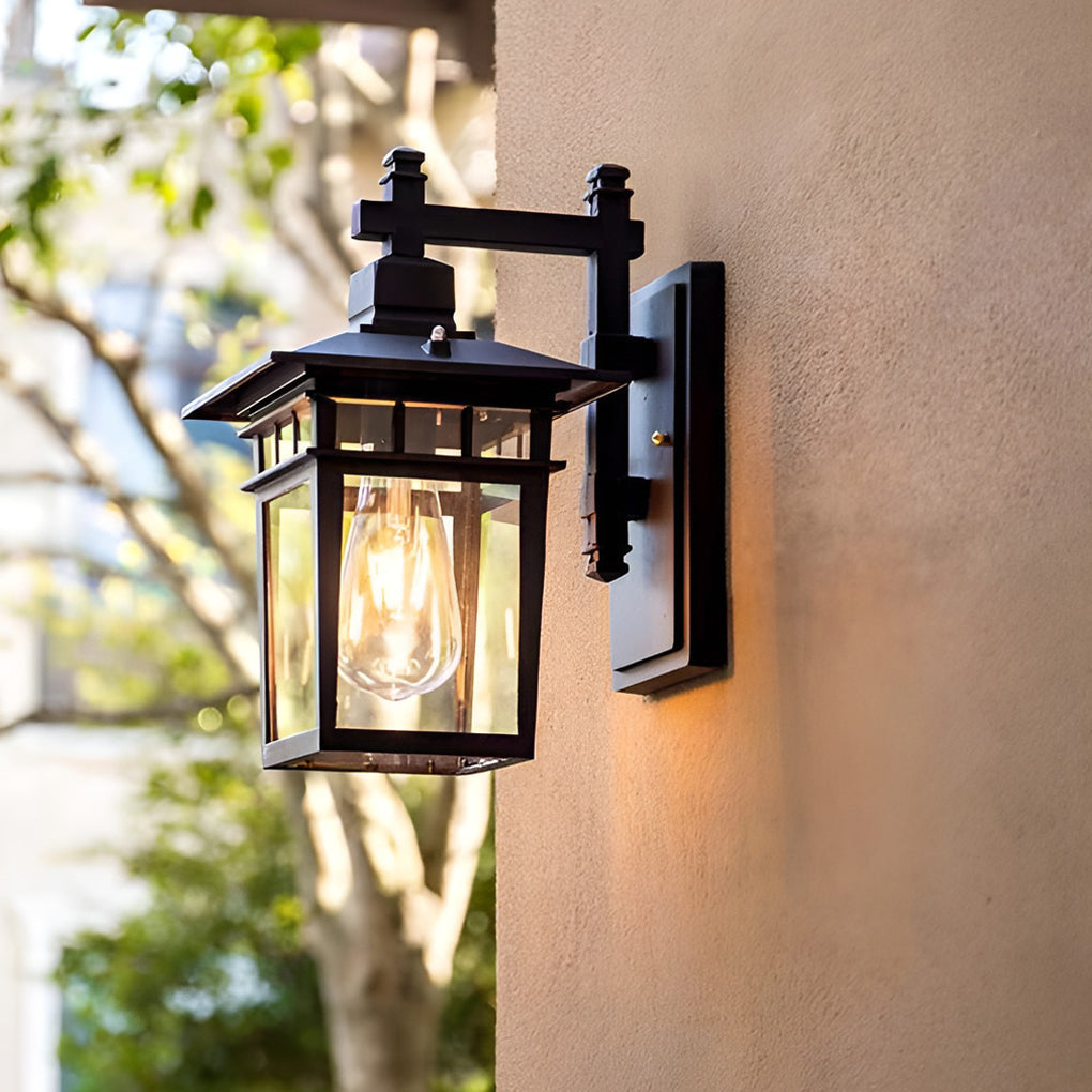 Glass LED Waterproof Retro Outdoor Wall Lamp Wall Sconce Lighting without Bulb - Lamp Outdoor