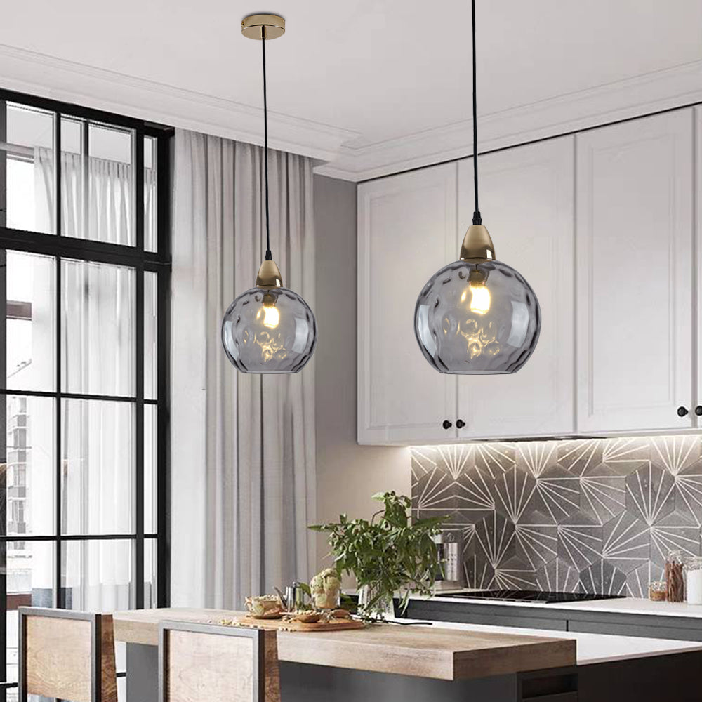 Water Ripple Glass Pendant Lights - Lamp Outdoor