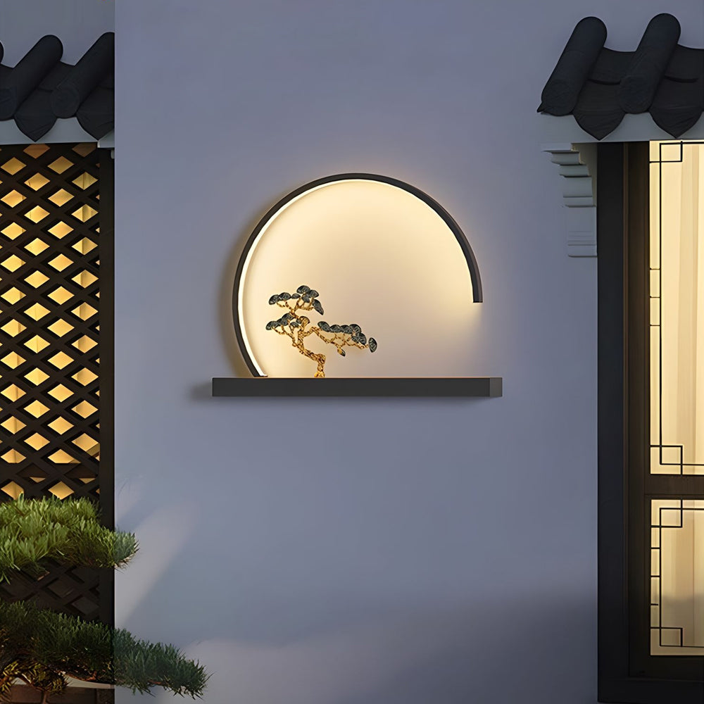 Waterproof Chinese Greeting Pine Outdoor Wall Light - Lamp Outdoor