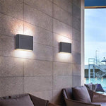 Bastro Modern Rectagulart Waterproof Outdoor Wall Lamp, Black/White - Lamp Outdoor