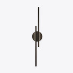 Elgo Modern Nordic Disc/Linear Metal LED Wall Lamp, Black/White - Lamp Outdoor