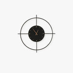 Glint Modern Clock Round Wall Lamp, Gold/Black - Lamp Outdoor