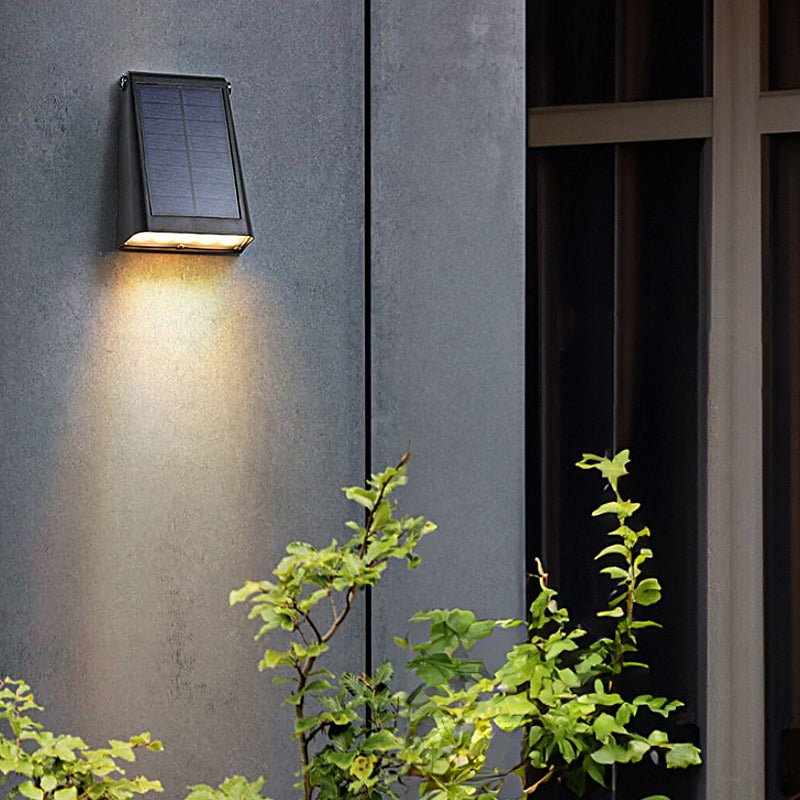 90° Adjustable Intelligent LED Waterproof Black Modern Solar Wall Lights - Lamp Outdoor