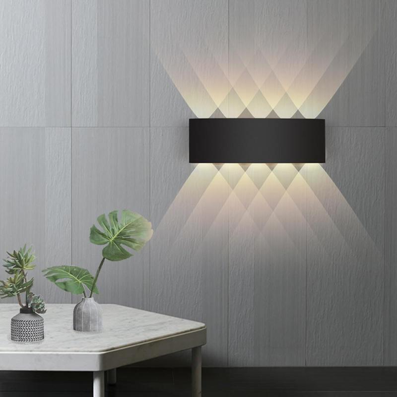 Tronix Modern Rectangular Metal Outdoor Wall Lamp, Black/White, Water-wave - Lamp Outdoor