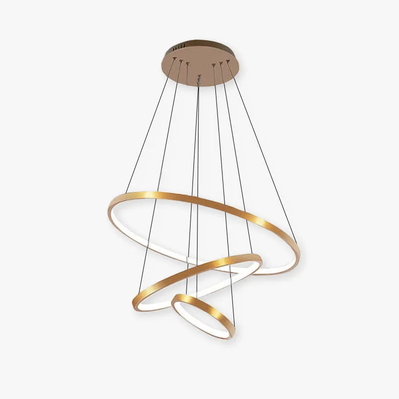 Aluna Pendant Light, Inner Ring Illuminated, White/Black/Gold - Lamp Outdoor
