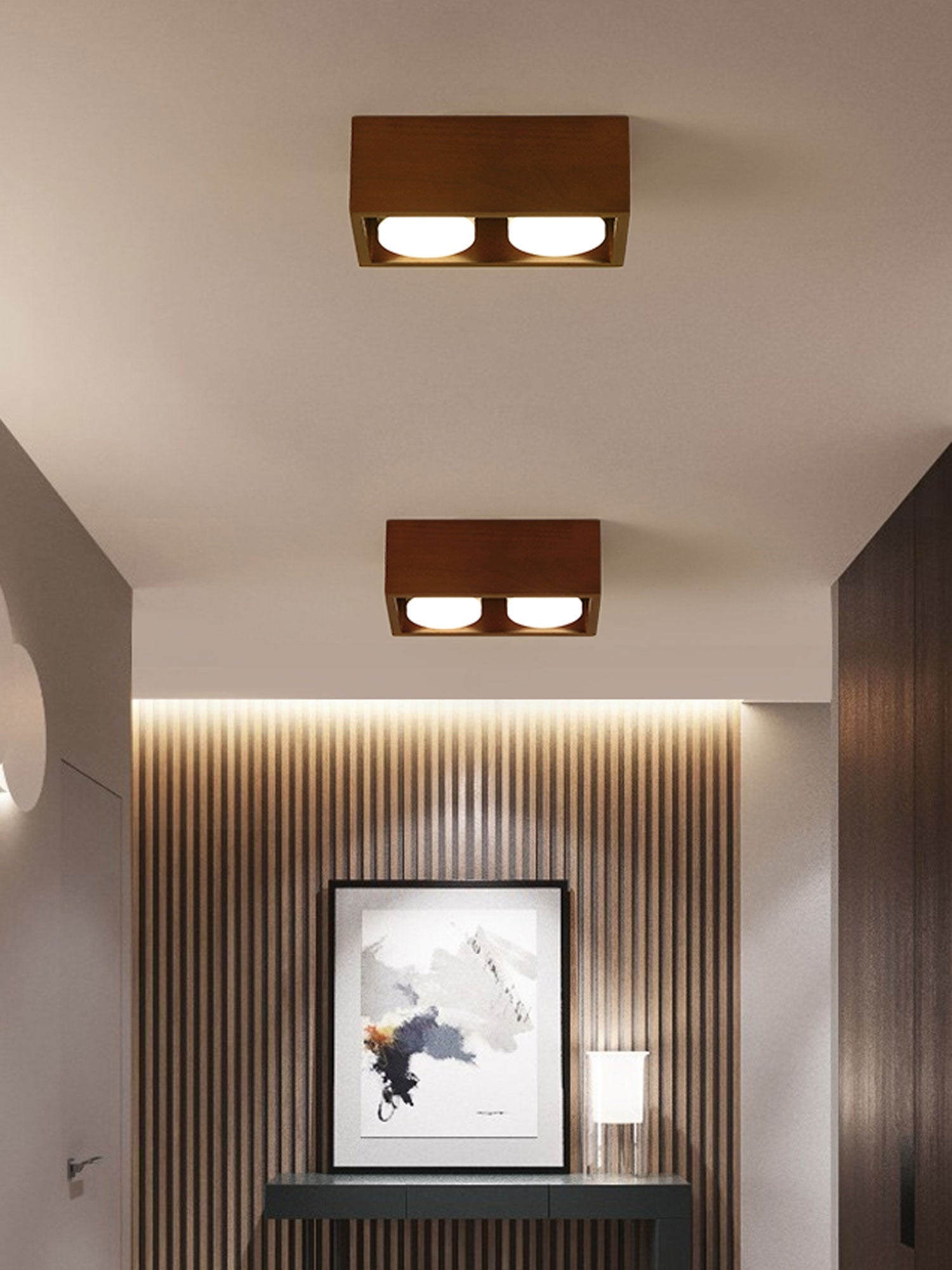 Eliza Minimalist Wood Ceiling Light - Lamp Outdoor