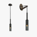 Zeyro Modern Black Glass Streamlined Pendant light/Wall Lamp - Lamp Outdoor