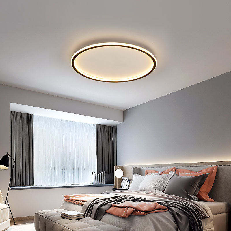 Quasso Flush Mount Ceiling Light Modern LED Round - Lamp Outdoor