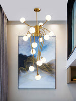 Astralyn Brass Globe Chandelier - Lamp Outdoor