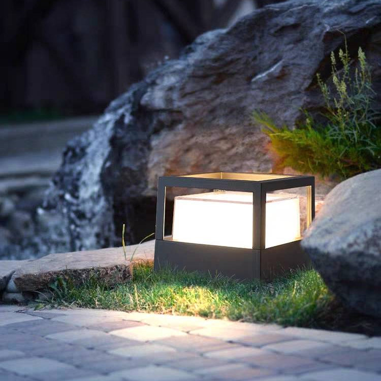 Ray Modern Cube Cylinder Metal Lamp Outdoor - Lamp Outdoor
