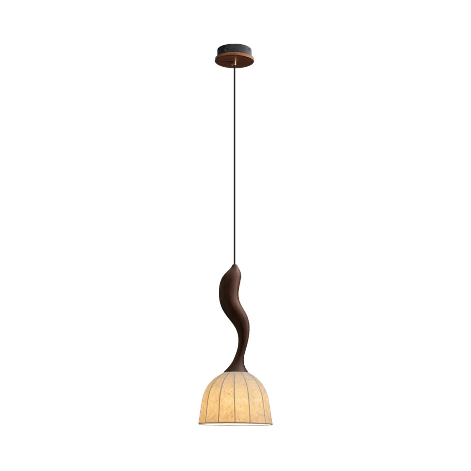 Colire Creativity Twisted Metal Wood Pendant Light - Lamp Outdoor
