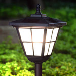 Ray Modern Lantern Shaped Metal Solar Outdoor Bollard Light - Lamp Outdoor
