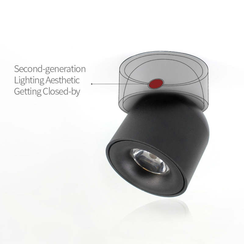 Kilo Spotlight Modern LED Flush Mount Ceiling Light, Black/White - Lamp Outdoor