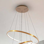 Aluna Pendant Light, Inner Ring Illuminated, White/Black/Gold - Lamp Outdoor