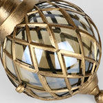 1-Light Tea Glass Globe Outdoor Pendant Lights Outside Haning Lantern Chandelier - Lamp Outdoor