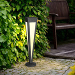 Adjustable RGB Solar LED Pathway Light Square Top & Conical Base Outdoor Lawn Lighting - Lamp Outdoor
