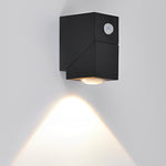 Adjustable Up and Down Light Motion Sensor Waterproof Black Wall Lamp - Lamp Outdoor