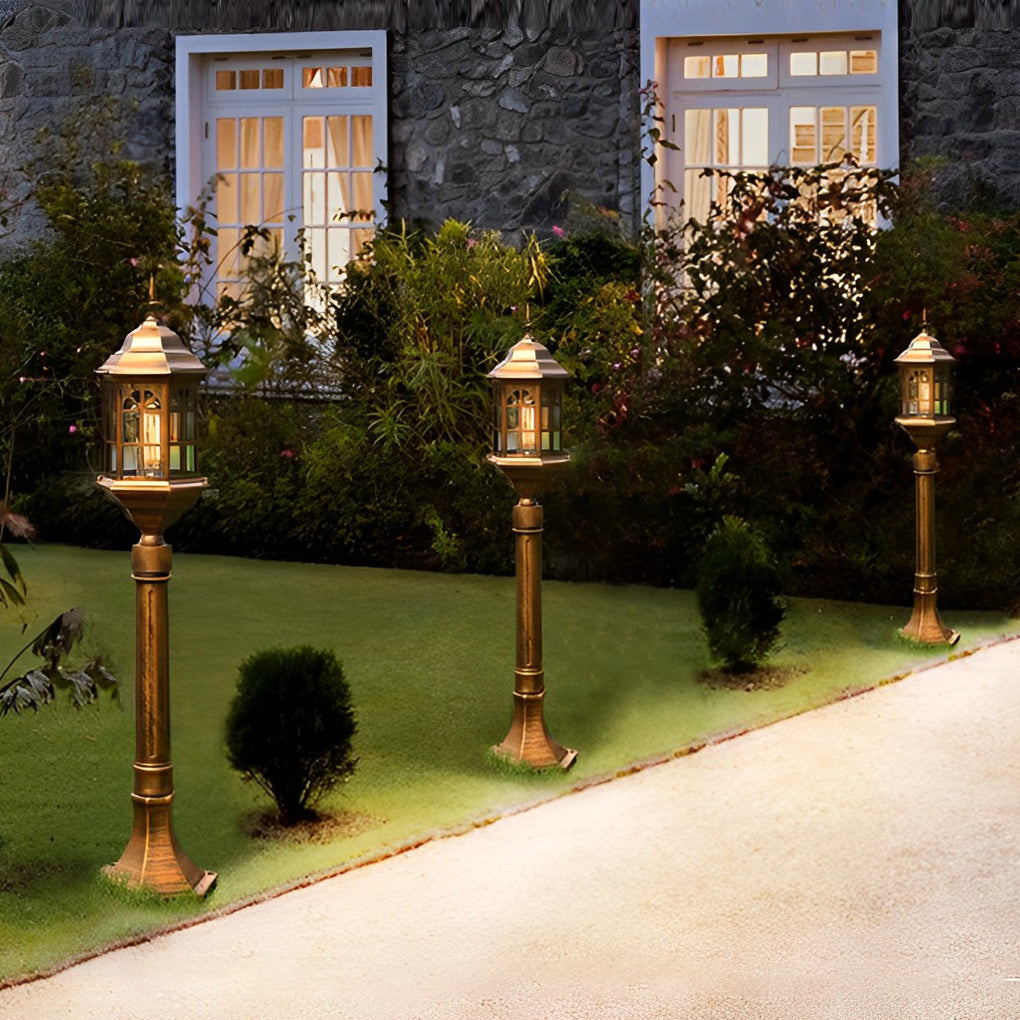Elegant Slim Post LED Outdoor Post Lights Black/Bronze Pathway Lamps - Lamp Outdoor