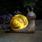 Resin Small Animal Dog Rabbit Snails Owl LED Modern Solar Lights Garden Lamp - Lamp Outdoor