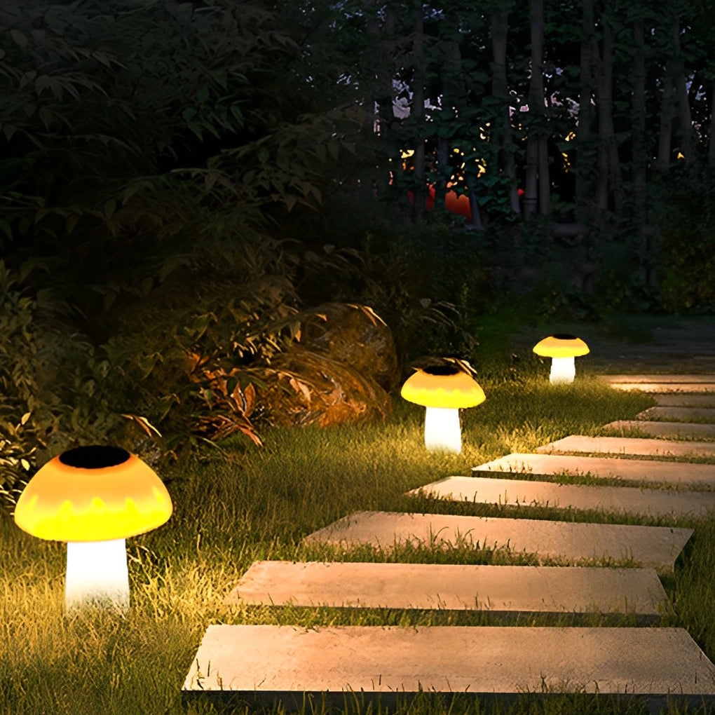 Mushroom Solar LED Lawn Light Smart, Waterproof for Outdoor Gardens and Parks - Lamp Outdoor