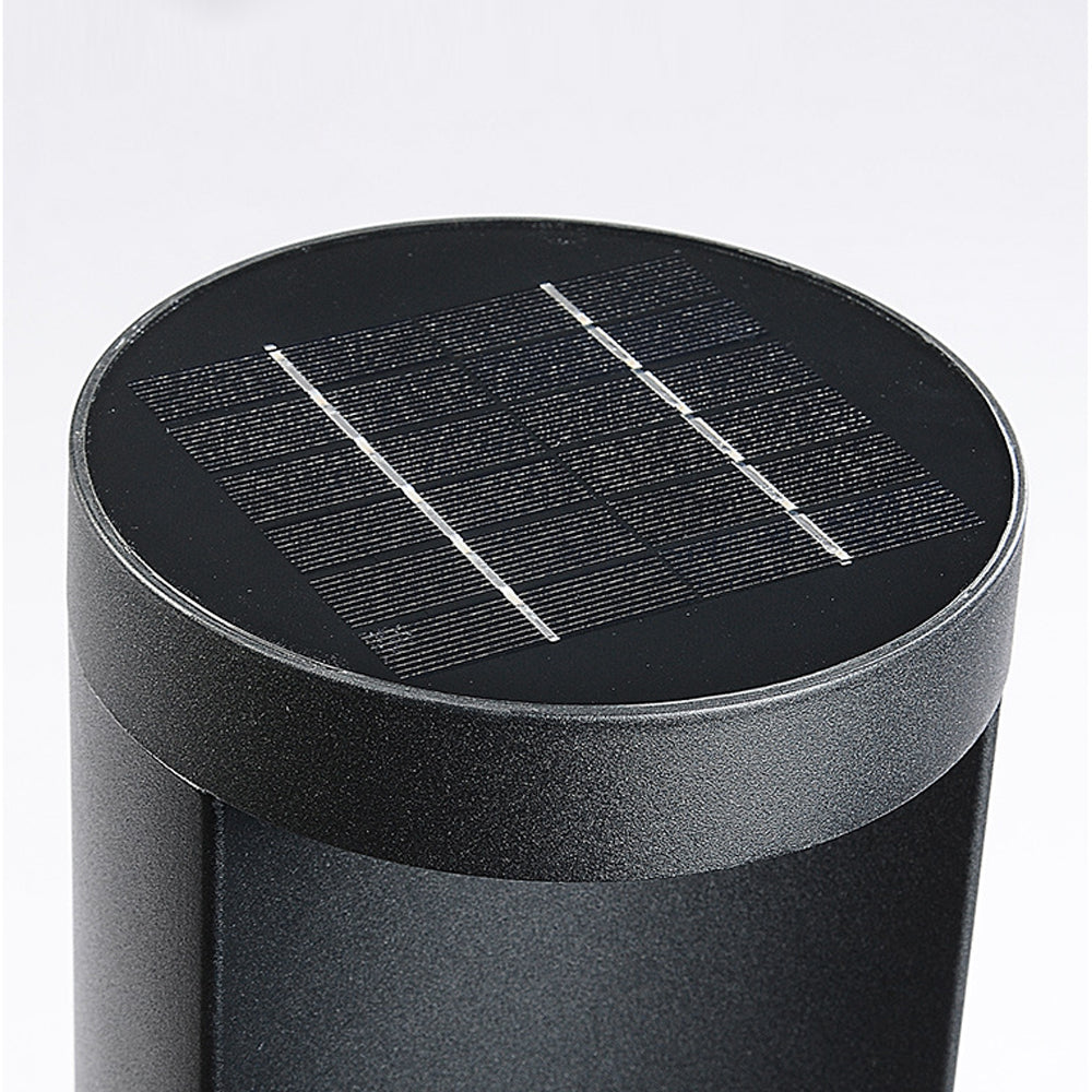 Modern Outdoor Cylinder Lawn Lamp - LED Solar & Hardwired Options - Lamp Outdoor