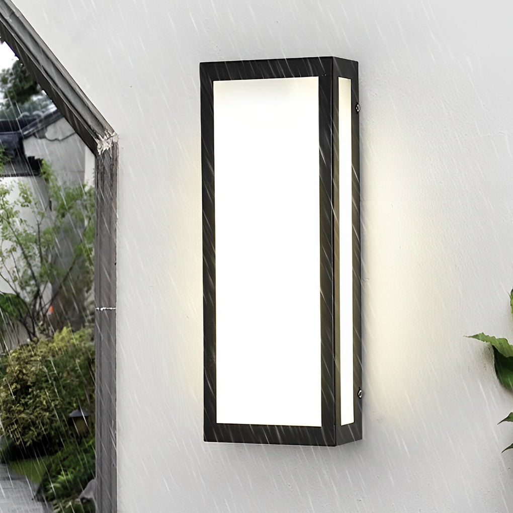 Rectangular LED Waterproof Black Modern Outdoor Exterior Light Wall Lamp - Lamp Outdoor
