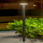 Round LED Solar Garden Light with Intelligent Light-Control & Waterproof Design - Lamp Outdoor