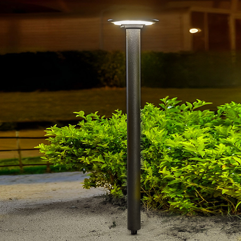 Round LED Solar Garden Light with Intelligent Light-Control & Waterproof Design - Lamp Outdoor