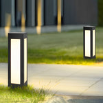 Modern Black Solar Bollard Lights Automatic, Waterproof LED Outdoor Lighting - Lamp Outdoor