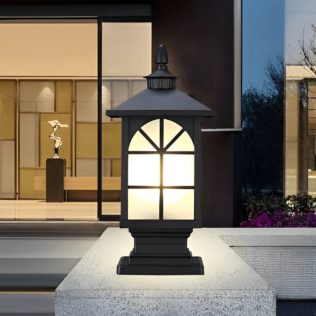 Retro Creative Waterproof Modern Outdoor Fence Post Lights Pillar Lamp - Lamp Outdoor