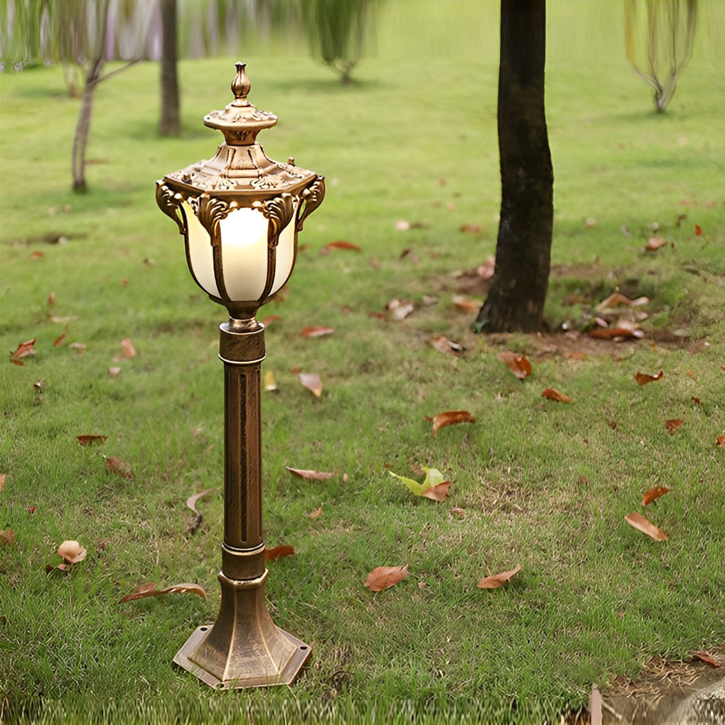 Traditional European-Style LED Outdoor Pathway Lamp Post - Durable & Waterproof - Lamp Outdoor
