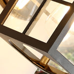 Antique Lantern Shaped Glass Waterproof Black Modern Wall Sconce Lighting - Lamp Outdoor