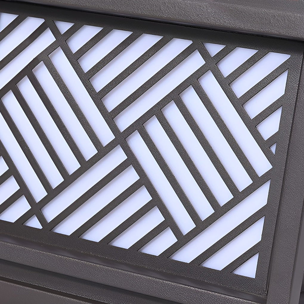 Square Waterproof LED Modern Outdoor Solar Post Caps Lights Pillar Light - Lamp Outdoor