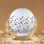 Waterproof Round Metal Hollow White Modern Outdoor Lanterns Lawn Lamp - Lamp Outdoor