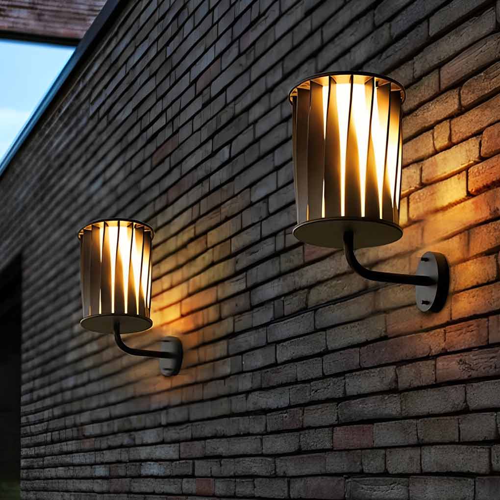 Creative Twisted Waterproof LED Modern Outdoor Wall Lamp Plug in Wall Lights - Lamp Outdoor