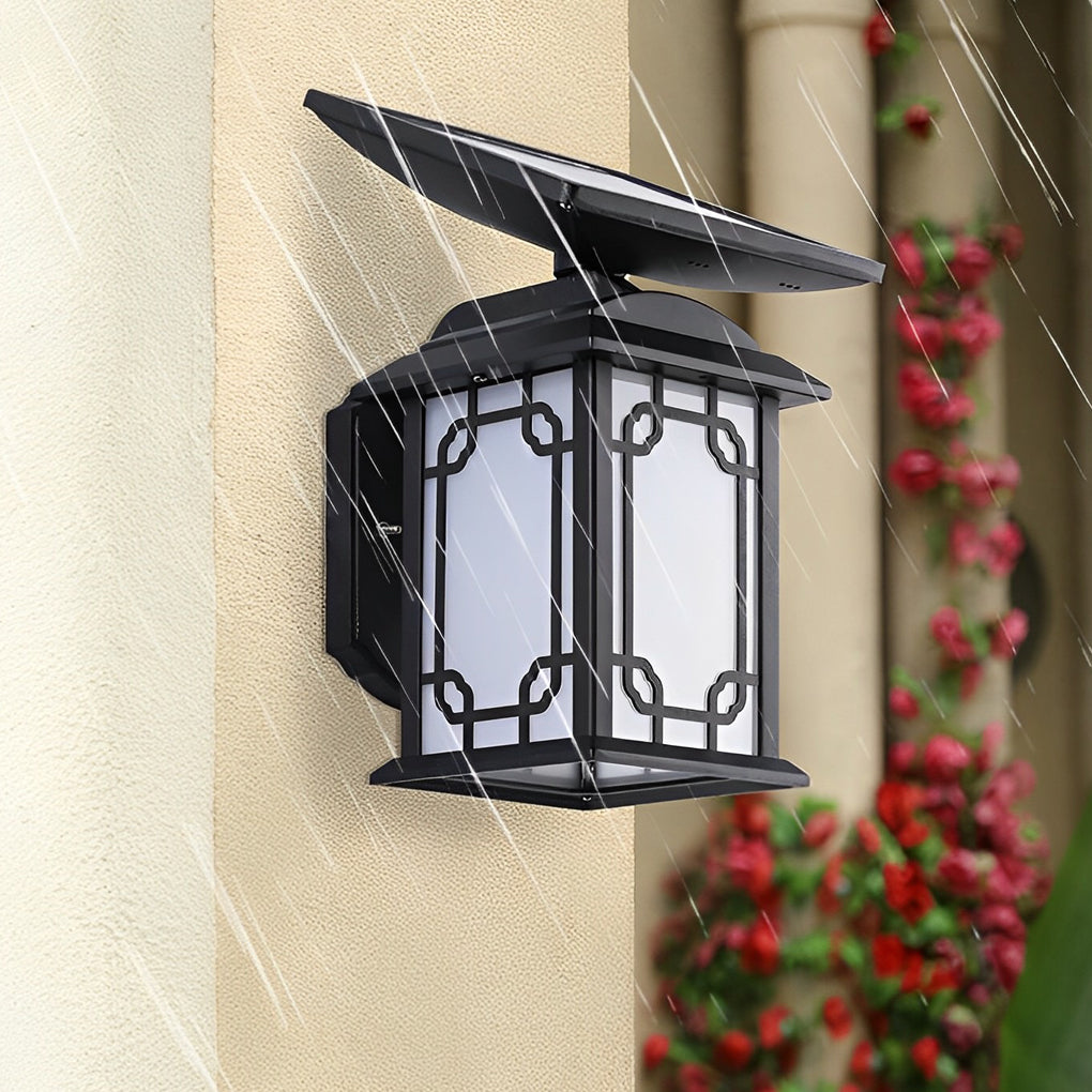 Vintage Waterproof LED Dimmable with Remote Solar Wall Lights Outdoor - Lamp Outdoor