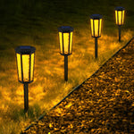 RGB Hexagon Hollow Outdoor Solar Stake Light Waterproof Landscape Lighting - Lamp Outdoor