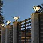 Simple Geometric Shape Waterproof Black Modern Solar Fence Post Lights - Lamp Outdoor